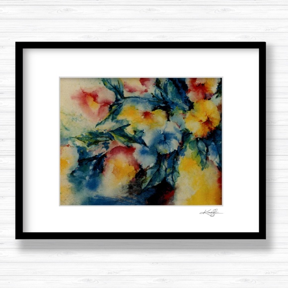 Floral Art print from original painting - Picture 3 of 4